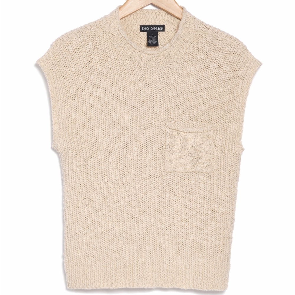 NWT Design365 Dune Sleeveless Ribbed Knit Sweater Vest | - Picture 3 of 4